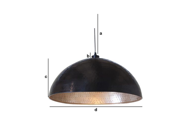 Produktdimensionen Metall-Deckenleuchte Komais