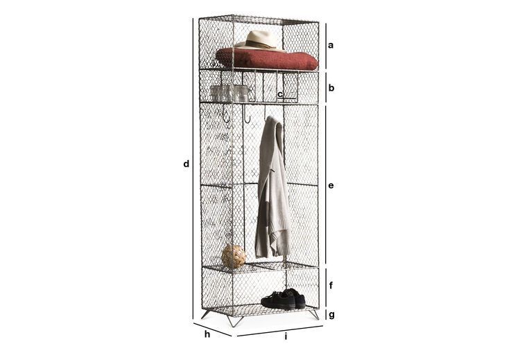 Product Dimensions Mesh wardrobe Ontario