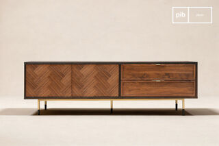Meuble TV en bois foncé Neutra