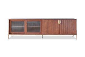 Meuble TV en bois foncé Aurora