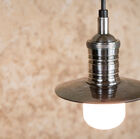 Open hanglamp van verzilverd koper 