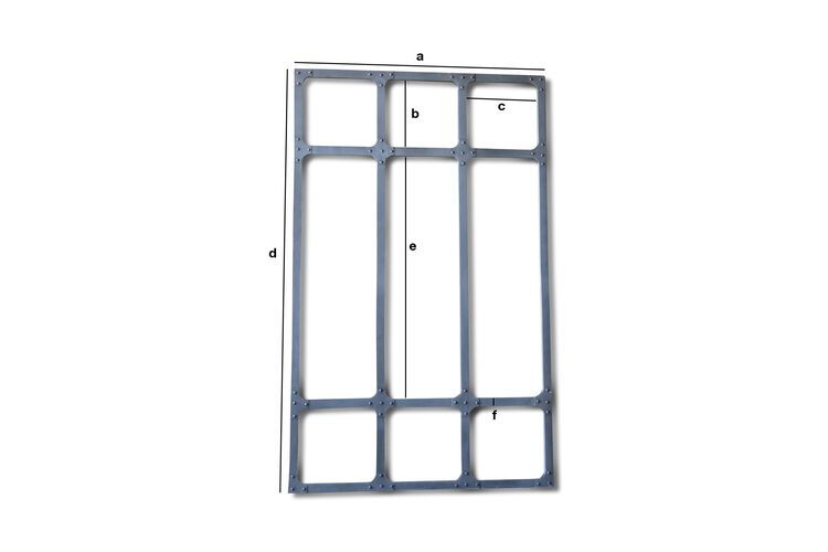 Dimensions du produit Miroir d'atelier XXL à cadre métallique