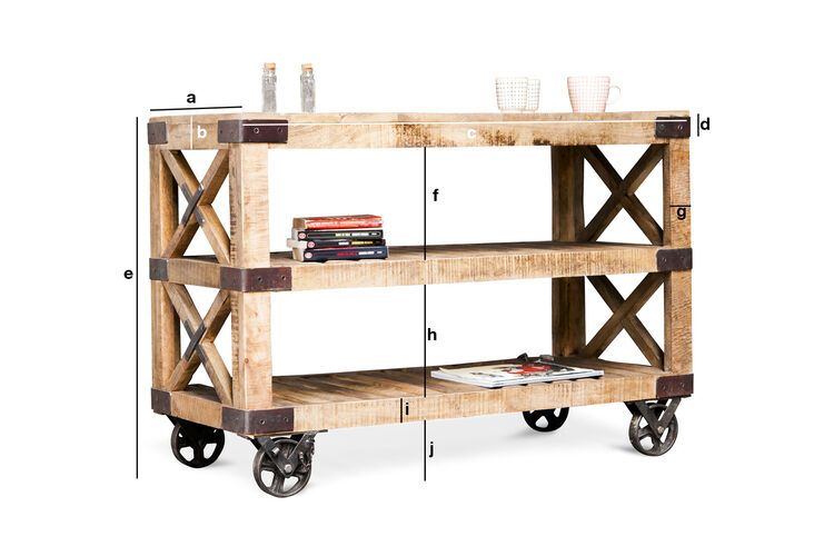 Dimensioni del prodotto Carrello in legno Paddington