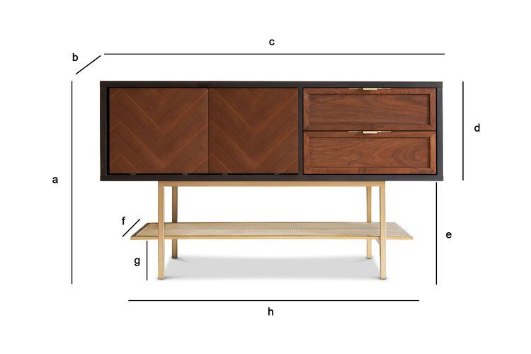Dimensioni del prodotto Mobile d'ingresso in legno scuro Neutra