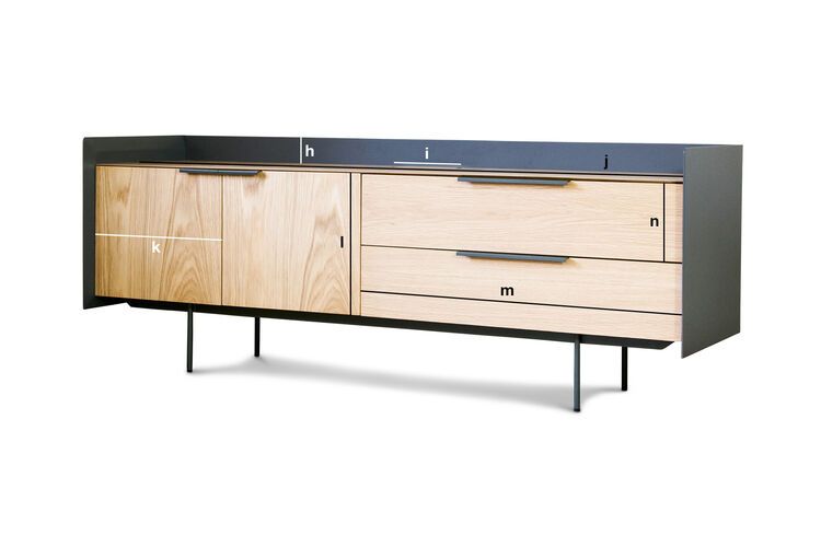 Dimensioni del prodotto Mobile scandinavo in legno chiaro Jackson