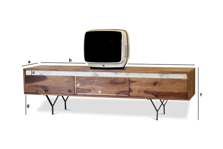 Dimensioni del prodotto Mobile TV Mabillon