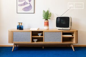Mueble de TV de madera clara Lulea