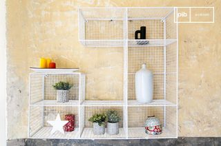 Mural bookcase Blanche Rosa