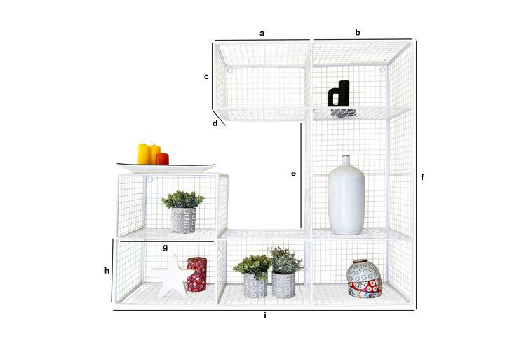 Product Dimensions Mural bookcase Blanche Rosa