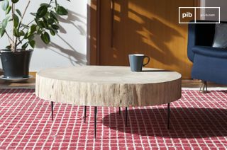Natural Luka tree trunk coffee table