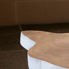 The extra table shows you a natural shaped tray.