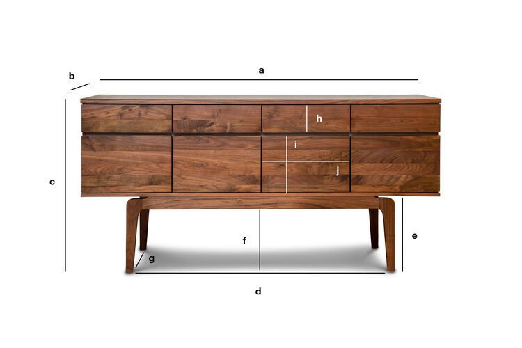 Product Dimensions Walnut sideboard Neliö