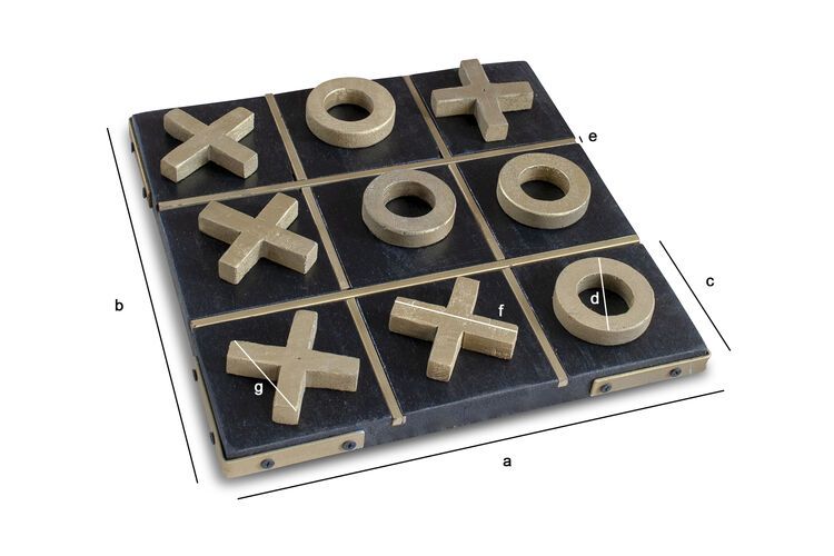 Dimensioni del prodotto Nelly gioco tic-tac-toe in legno