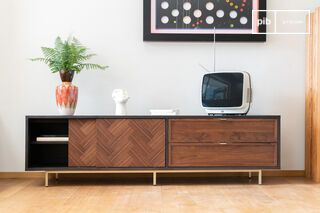 Dark wood TV unit Neutra
