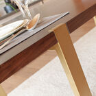 With a top designed in walnut