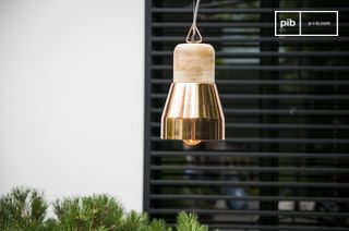 Copper metal pendant light