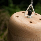 The upper part is made of natural raw solid wood.