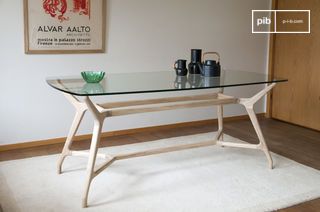Nixon glass dining table