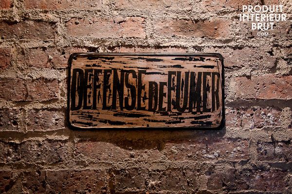 No Smoking metal plaque