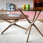 Very organic, precisely designed sofa side piece.