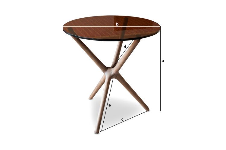 Product Dimensions Nodern glass sofa side table