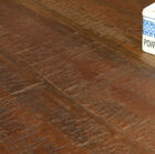 The table is equipped with a thick varnished solid wood top.