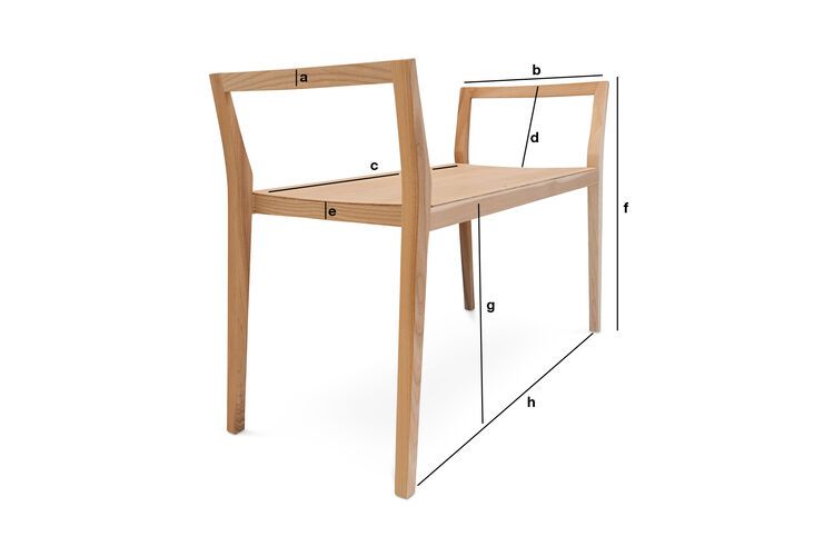 Product Dimensions Nöten ash bench