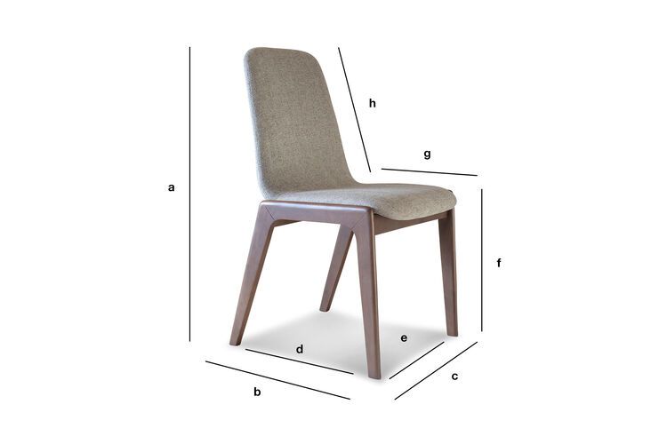 Product Dimensions Gray fabric chair Estella