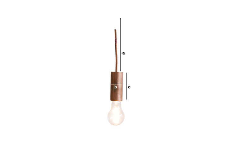 Product Dimensions NUD Copper pendant light
