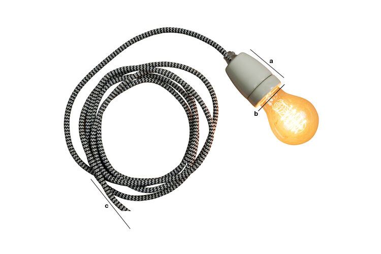 Productafmetingen NUD porseleinen hanglamp