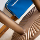 The pretty moulded patterns give the table a beautiful art deco look.