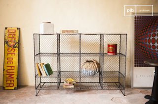 Gray metal console table