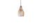 Miniature Orange textured glass pendant light Abaca Clipped