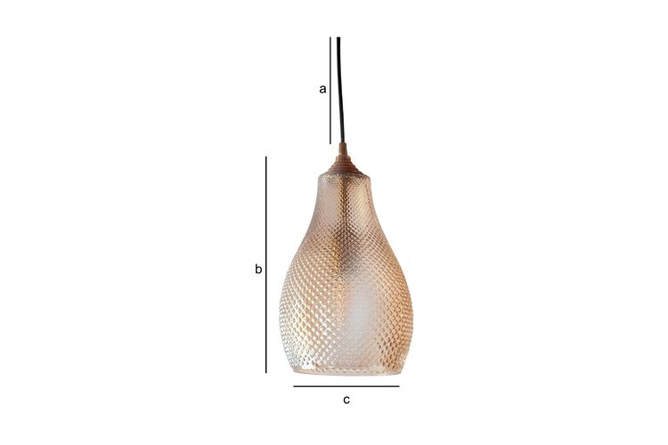 Product Dimensions Orange textured glass pendant light Abaca