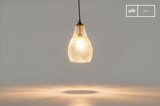 Orange textured glass pendant light Abaca