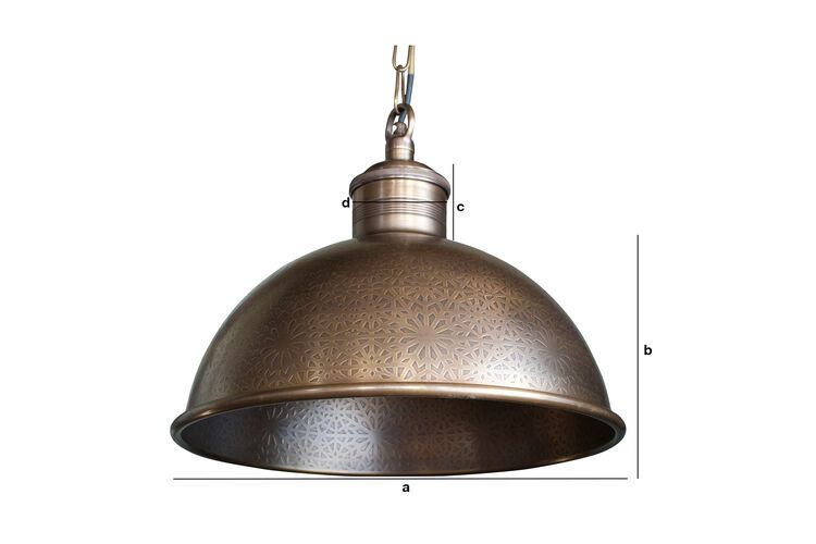 Productafmetingen Gesneden metalen hanglamp Orient Express