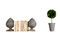 Miniatura Ornamento de pino en forma de cono Clipped