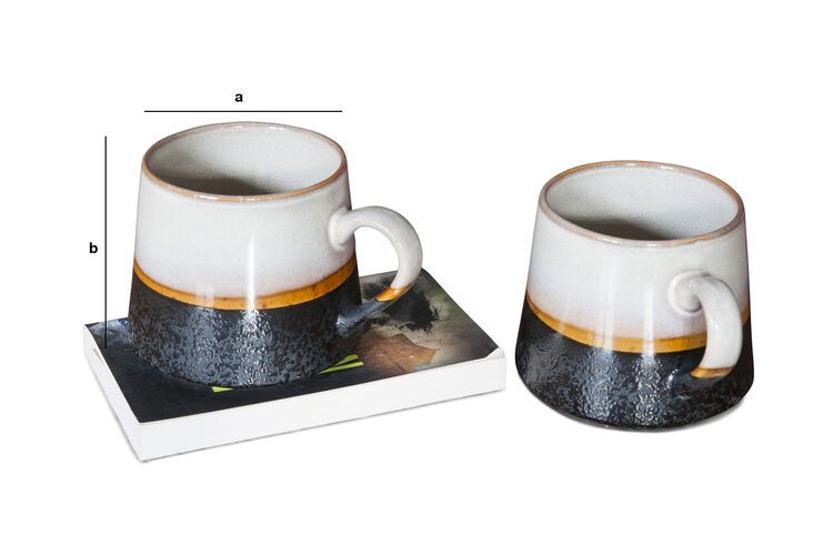 Dimensions du produit Paire de grandes tasses Ceramix
