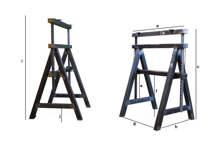 Dimensions du produit Paire de tréteaux en métal Ambolt