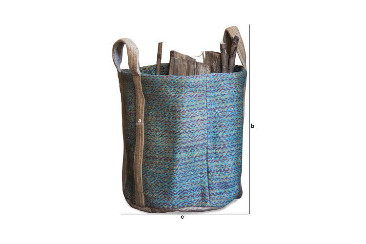 Dimensions du produit Panier à bois Raviya