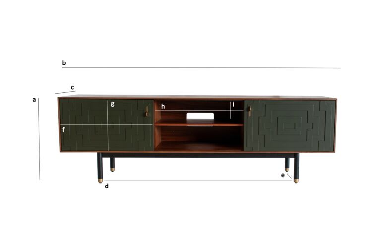 Product Dimensions Patterned walnut TV cabinet Velina