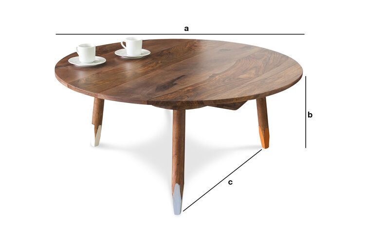 Productafmetingen Pencil salontafel