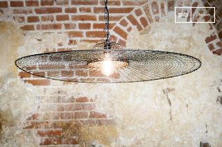 Braided metal suspension light