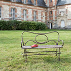 En métal patiné, il rayonnera dans votre jardin.