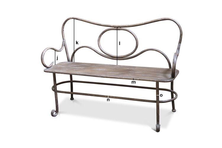 Dimensions du produit Petit banc Alouette