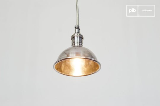 Petite lampe suspendue argentée