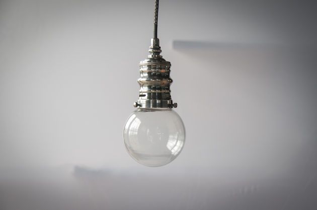 Petite suspension en métal argenté Darwin