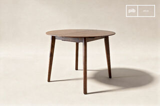 Petite table à rallonge en noyer Cristina