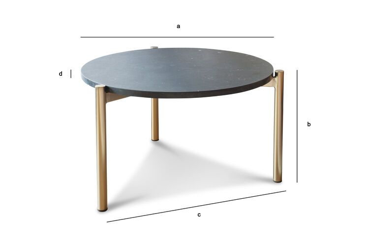 Dimensions du produit Petite table basse en marbre Anneli