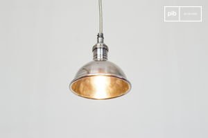 Piccola lampada sospesa argentata Olivia
